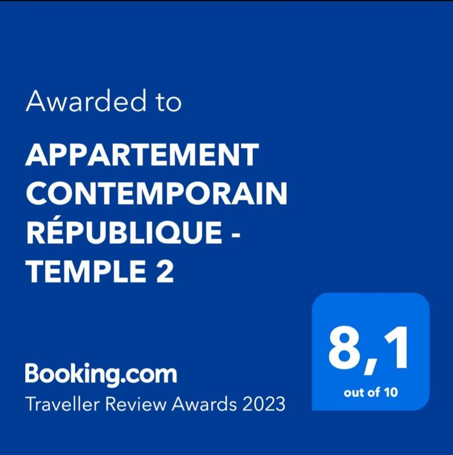 Appartement Contemporain Republique - Temple 2 Paris Dış mekan fotoğraf